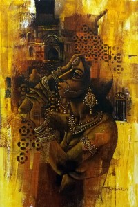 Shaista Momin, Untitled, 24 x 36 Inch, Acrylic on Canvas, Figurative Painting, AC-SHM-010